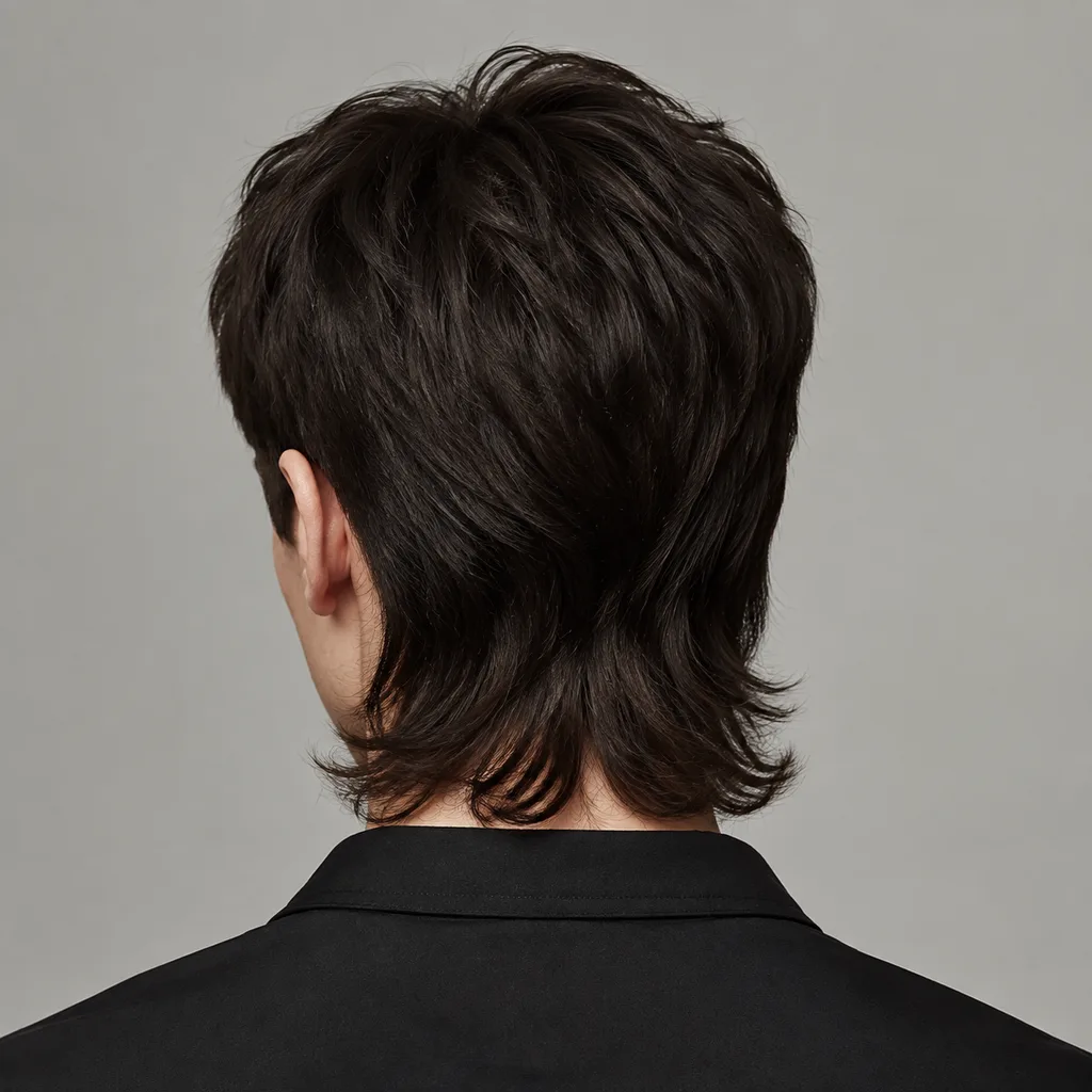 Мужская стрижка современный маллет — фото, вид сзади